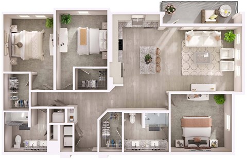 C1 Floor Plan at Livano Pflugerville, Pflugerville, TX